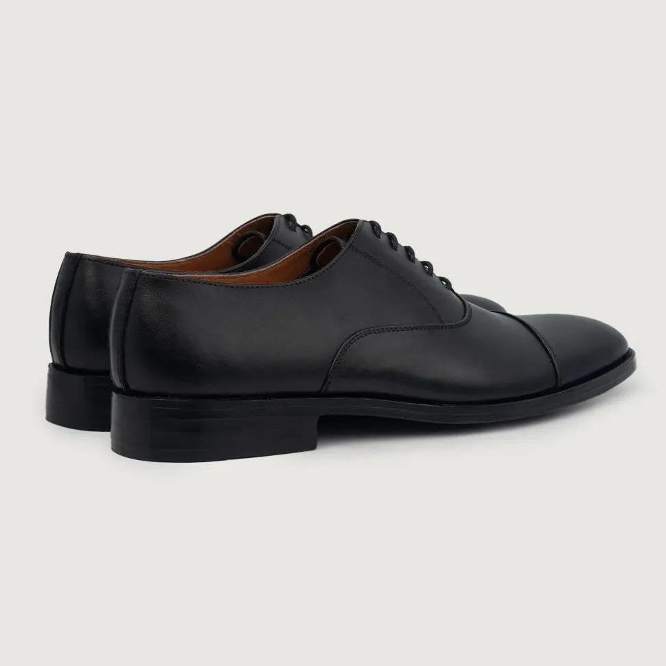 Professor Oxford Black Leather Shoes