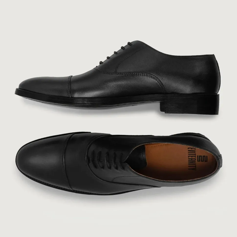 Professor Oxford Black Leather Shoes