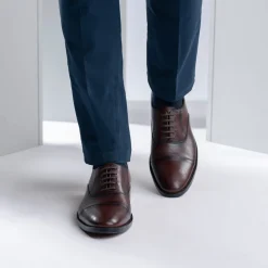 Professor Oxford Burnished Brown Leather Shoes