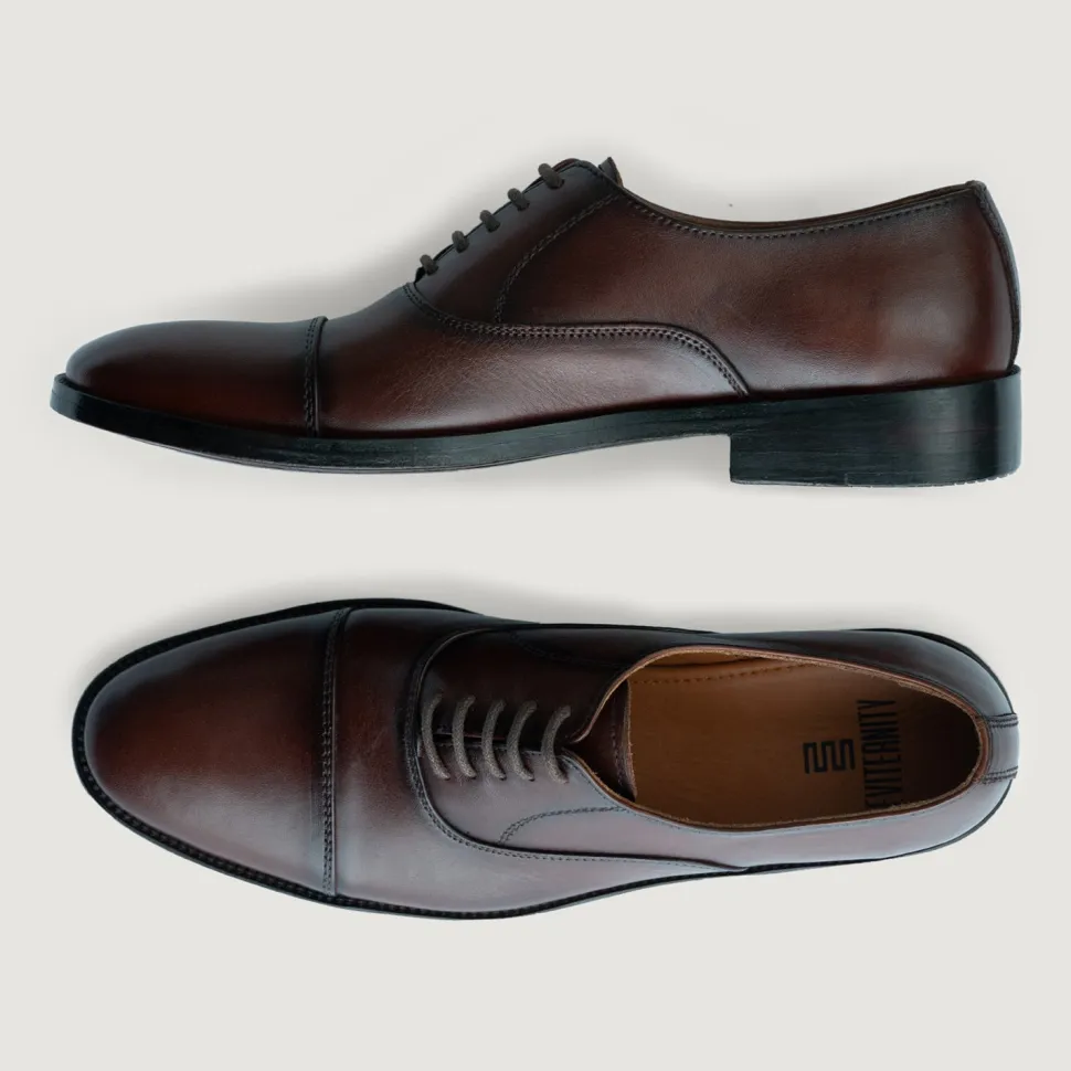 Professor Oxford Burnished Brown Leather Shoes