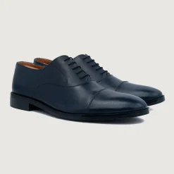 Professor Oxford Midnight Blue Leather Shoes