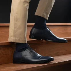 Professor Oxford Midnight Blue Leather Shoes