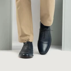 Professor Oxford Midnight Blue Leather Shoes