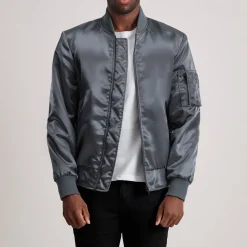 Quinton MA-1 Grey Bomber Jacket