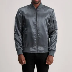 Quinton MA-1 Grey Bomber Jacket