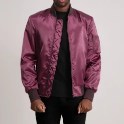 Quinton MA-1 Maroon Bomber Jacket