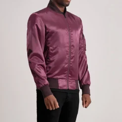 Quinton MA-1 Maroon Bomber Jacket