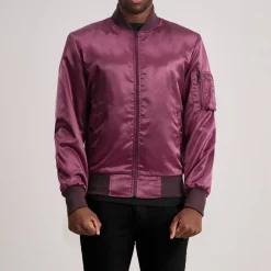 Quinton MA-1 Maroon Bomber Jacket