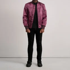 Quinton MA-1 Maroon Bomber Jacket
