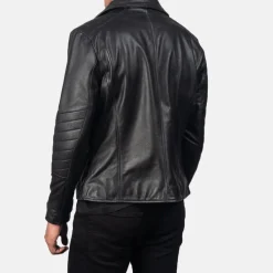 Raiden Black Leather Biker Jacket