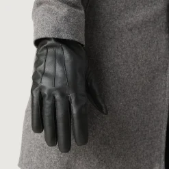 Ralph Black Leather Dress Gloves