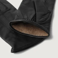 Ralph Black Leather Dress Gloves