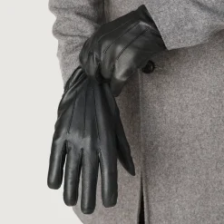 Ralph Black Leather Dress Gloves