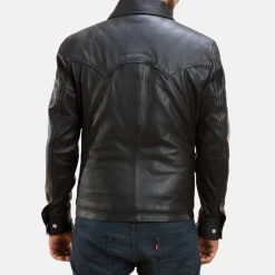 Ranchson Black Leather Shirt