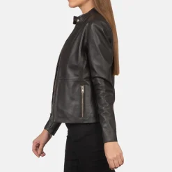 Rave Brown Leather Biker Jacket