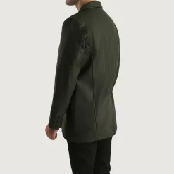 Ray Cutler Green Leather Blazer