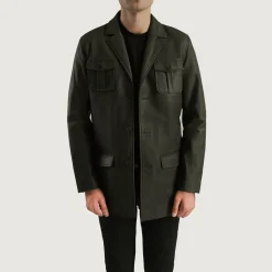 Ray Cutler Green Leather Blazer