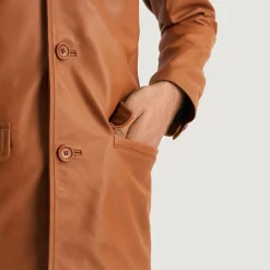 Ray Cutler Tan Brown Leather Blazer