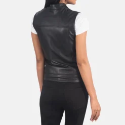 Rayne Moto Black Leather Vest