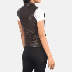 Rayne Moto Brown Leather Vest