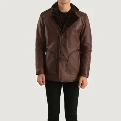 Rocky Brown Fur Leather Coat