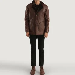 Rocky Brown Fur Leather Coat