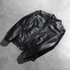 Rumella Black Leather Biker Jacket