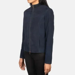 Rumella Blue Suede Biker Jacket