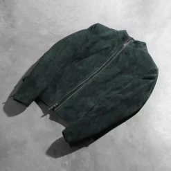 Rumella Green Suede Biker Jacket