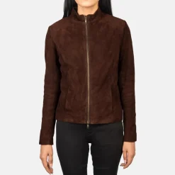 Rumella Mocha Suede Biker Jacket