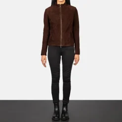 Rumella Mocha Suede Biker Jacket
