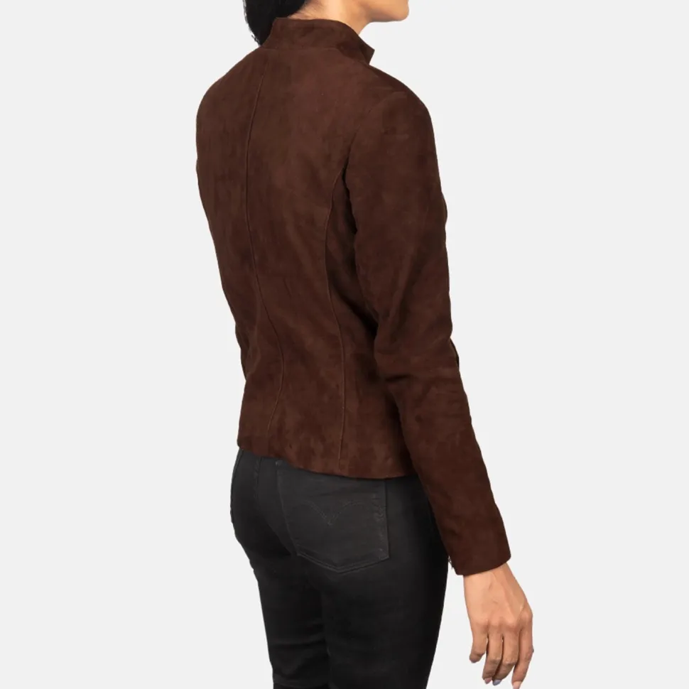 Rumella Mocha Suede Biker Jacket