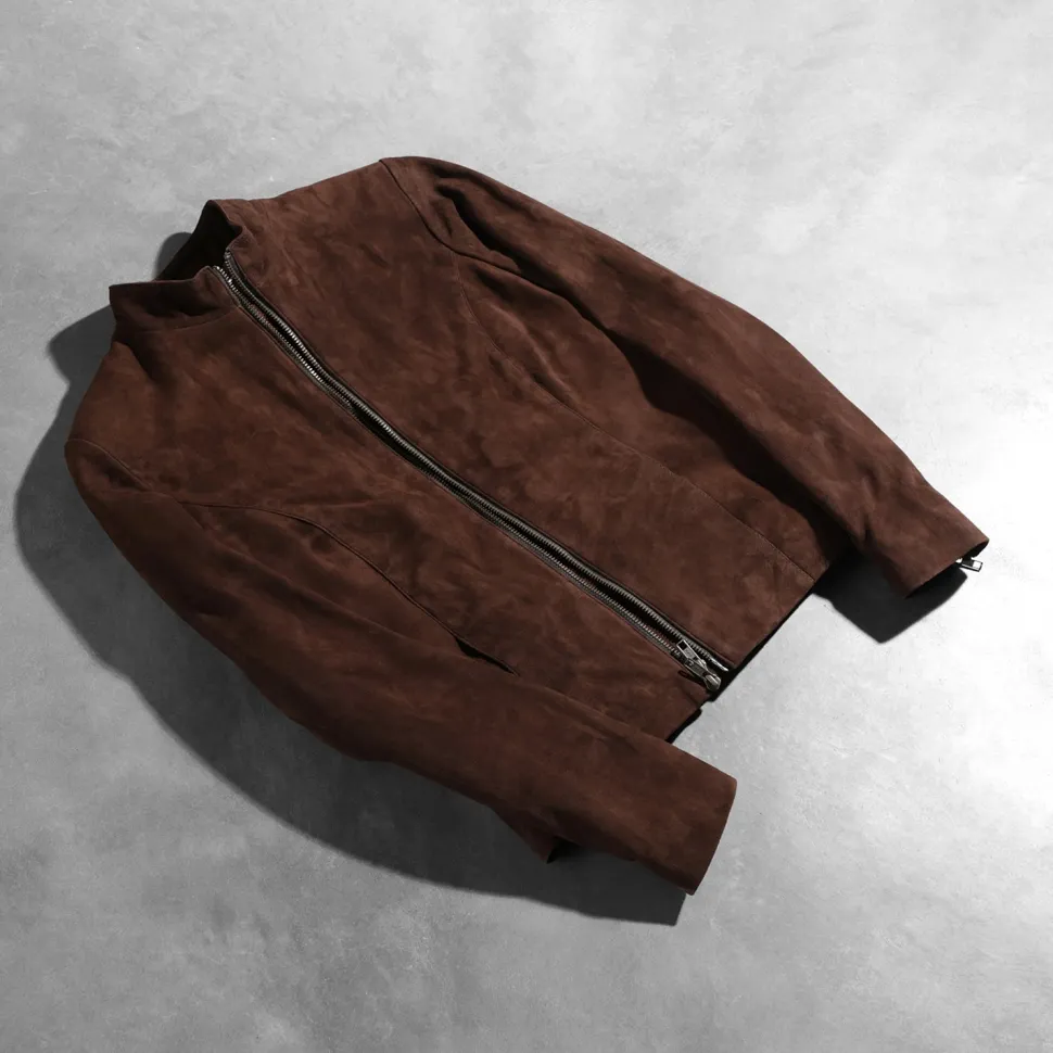 Rumella Mocha Suede Biker Jacket