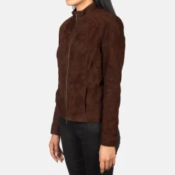 Rumella Mocha Suede Biker Jacket