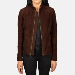 Rumella Mocha Suede Biker Jacket