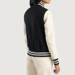 Savant Black & White Hybrid Varsity Jacket