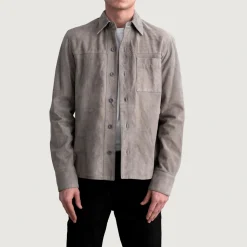 Scout Grey Suede Leather Shirt