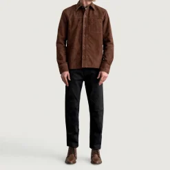 Scout Mocha Suede Leather Shirt