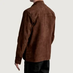Scout Mocha Suede Leather Shirt