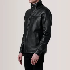 Sean Black Leather Classic Jacket