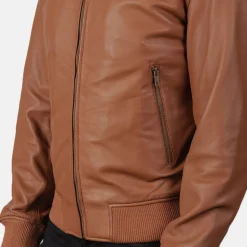 Shane Brown Leather Bomber Jacket