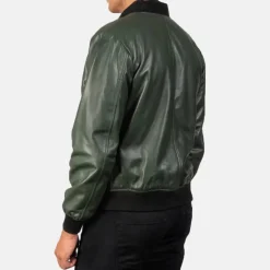 Shane Green Leather Bomber Jacket