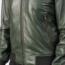 Shane Green Leather Bomber Jacket