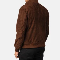 Shane Mocha Suede Bomber Jacket