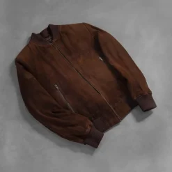 Shane Mocha Suede Bomber Jacket