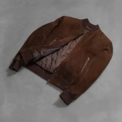 Shane Mocha Suede Bomber Jacket