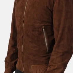 Shane Mocha Suede Bomber Jacket