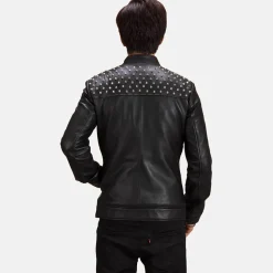 Shapron Studded Leather Biker Jacket