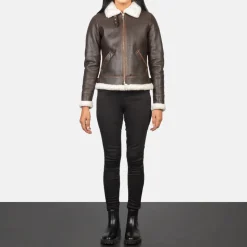 Sherilyn B-3 Brown Leather Bomber Jacket