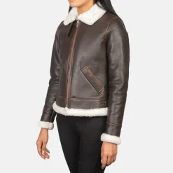 Sherilyn B-3 Brown Leather Bomber Jacket